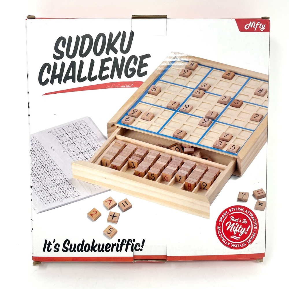 NEW Sudoku Challenge Game, Nifty Brand, Natural Wood, Open box, Montessori